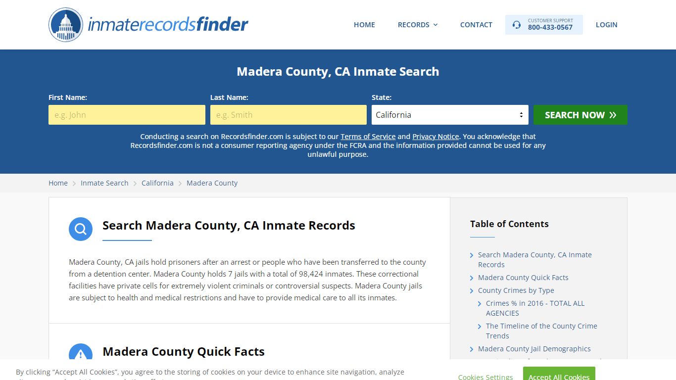 Madera County, CA Inmate Lookup & Jail Records Online