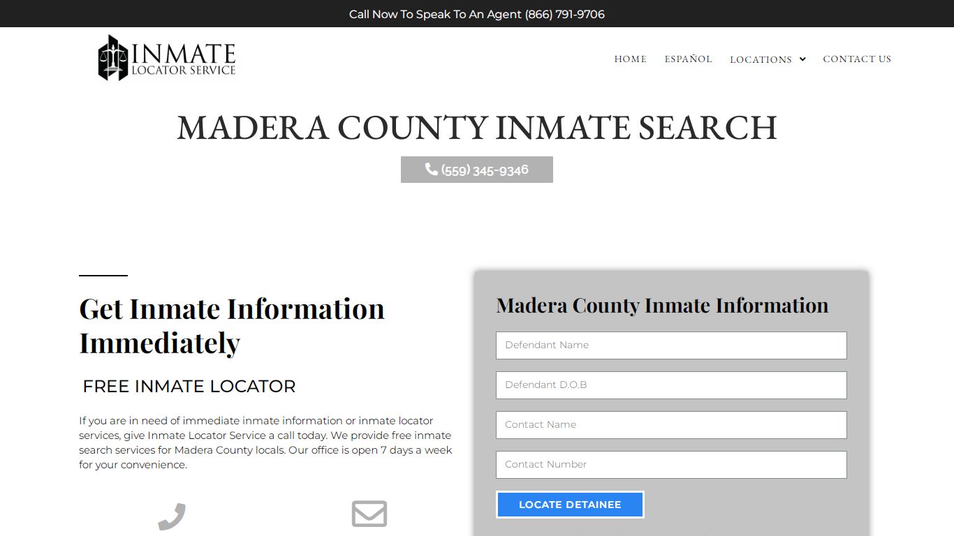 Madera County - Inmate Locator Service